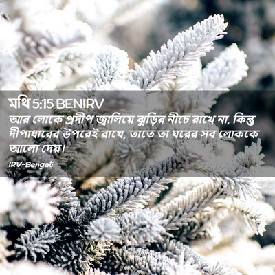 Picture 02 - মথি 5:15 BENIRV - আর লোকে প্রদীপ - Bible Verse Picture