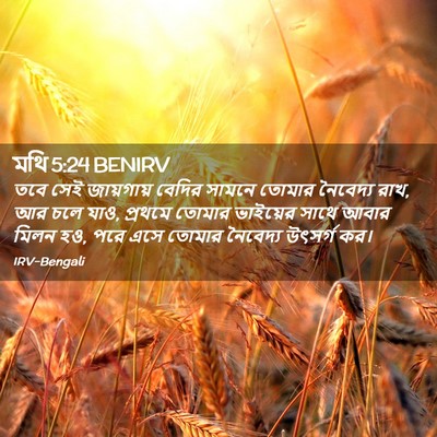 Picture 02 - মথি 5:24 BENIRV - তবে সেই জায়গায় - Bible Verse Picture