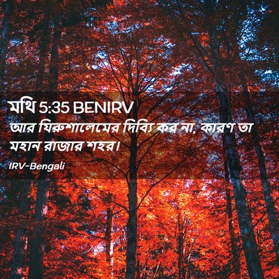 Picture 02 - মথি 5:35 BENIRV - আর যিরুশালেমের - Bible Verse Picture