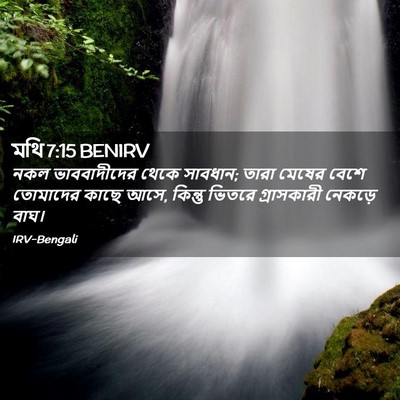 Picture 02 - মথি 7:15 BENIRV - নকল ভাববাদীদের - Bible Verse Picture