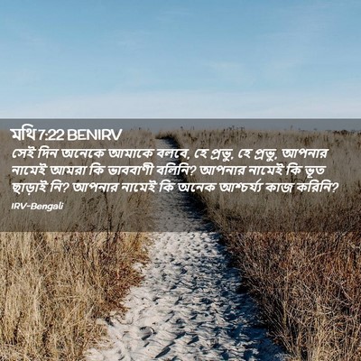 Picture 02 - মথি 7:22 BENIRV - সেই দিন অনেকে - Bible Verse Picture