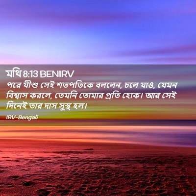 Picture 02 - মথি 8:13 BENIRV - পরে যীশু সেই - Bible Verse Picture