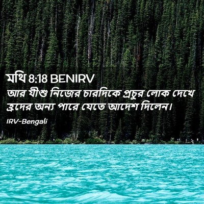 Picture 02 - মথি 8:18 BENIRV - আর যীশু নিজের - Bible Verse Picture