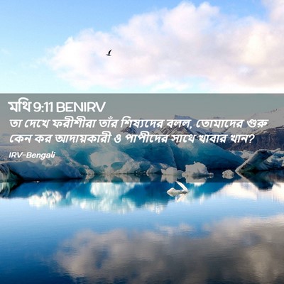 Picture 02 - মথি 9:11 BENIRV - তা দেখে ফরীশীরা - Bible Verse Picture