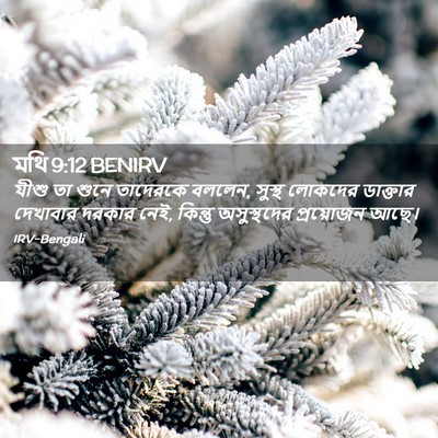 Picture 02 - মথি 9:12 BENIRV - যীশু তা শুনে - Bible Verse Picture