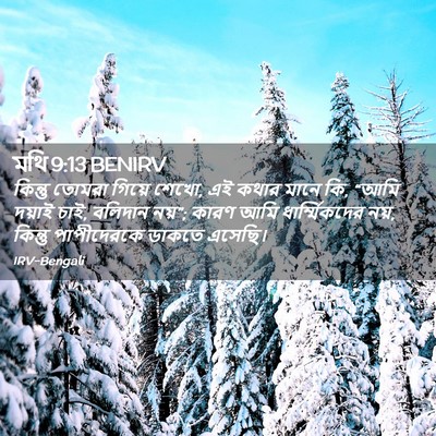 Picture 02 - মথি 9:13 BENIRV - কিন্তু তোমরা - Bible Verse Picture