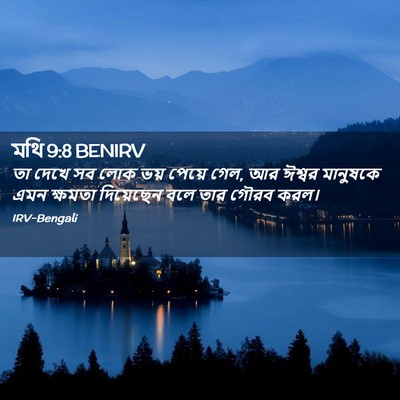 Picture 02 - মথি 9:8 BENIRV - তা দেখে সব লোক ভয় - Bible Verse Picture