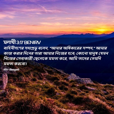 Picture 02 - মলাখী 3:17 BENIRV - বাহিনীগণের - Bible Verse Picture