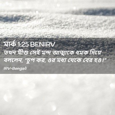 Picture 02 - মার্ক 1:25 BENIRV - তখন যীশু সেই মন্দ - Bible Verse Picture