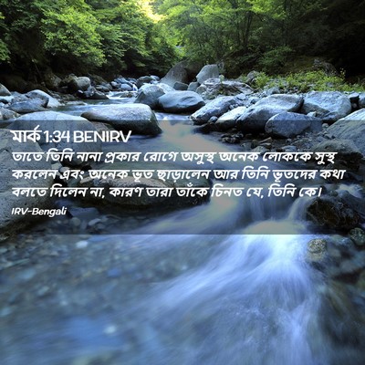 Picture 02 - মার্ক 1:34 BENIRV - তাতে তিনি নানা - Bible Verse Picture