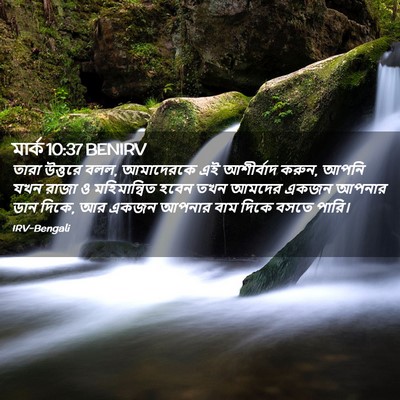 Picture 02 - মার্ক 10:37 BENIRV - তারা উত্তরে বলল, - Bible Verse Picture
