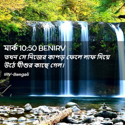 Picture 02 - মার্ক 10:50 BENIRV - তখন সে নিজের কাপড় - Bible Verse Picture
