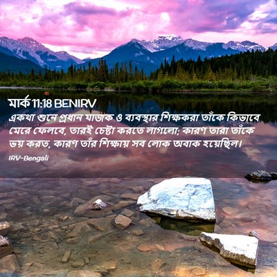 Picture 02 - মার্ক 11:18 BENIRV - একথা শুনে প্রধান - Bible Verse Picture