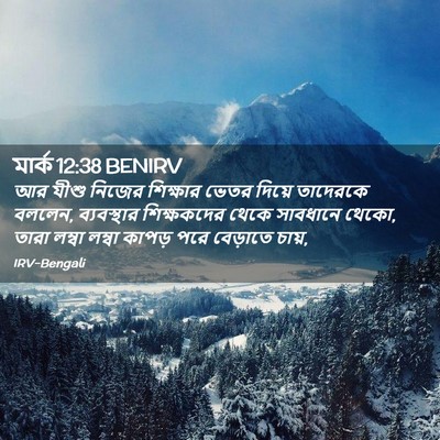 Picture 02 - মার্ক 12:38 BENIRV - আর যীশু নিজের - Bible Verse Picture