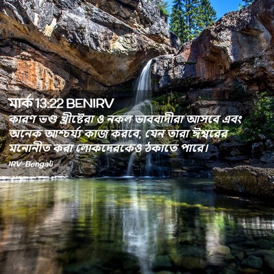 Picture 02 - মার্ক 13:22 BENIRV - কারণ ভণ্ড - Bible Verse Picture