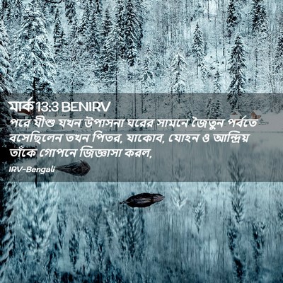Picture 02 - মার্ক 13:3 BENIRV - পরে যীশু যখন - Bible Verse Picture
