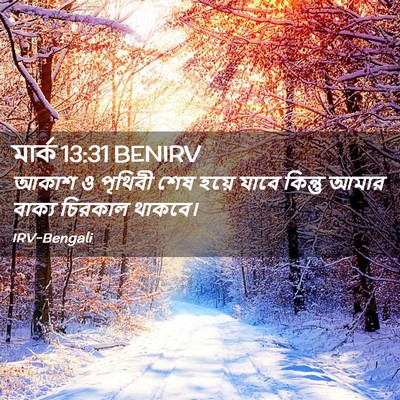 Picture 02 - মার্ক 13:31 BENIRV - আকাশ ও পৃথিবী শেষ - Bible Verse Picture