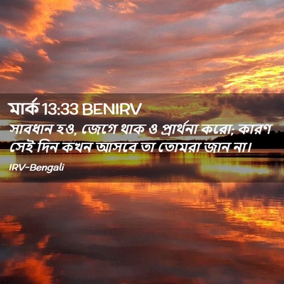 Picture 02 - মার্ক 13:33 BENIRV - সাবধান হও, জেগে থাক - Bible Verse Picture