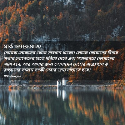 Picture 02 - মার্ক 13:9 BENIRV - তোমরা লোকদের থেকে - Bible Verse Picture