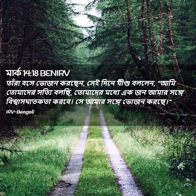 Picture 02 - মার্ক 14:18 BENIRV - তাঁরা বসে ভোজন - Bible Verse Picture