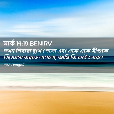 Picture 02 - মার্ক 14:19 BENIRV - তখন শিষ্যরা দুঃখ - Bible Verse Picture