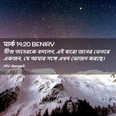 Picture 02 - মার্ক 14:20 BENIRV - যীশু তাদেরকে - Bible Verse Picture