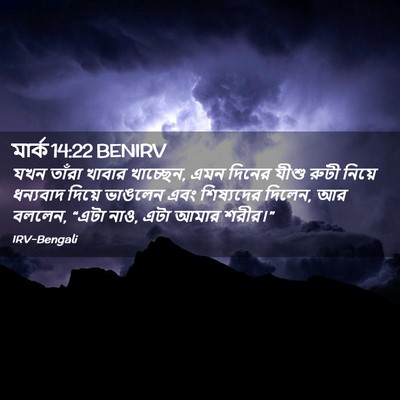 Picture 02 - মার্ক 14:22 BENIRV - যখন তাঁরা খাবার - Bible Verse Picture