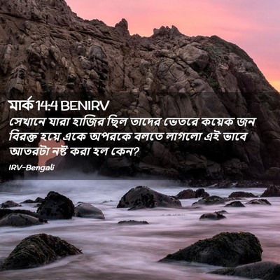 Picture 02 - মার্ক 14:4 BENIRV - সেখানে যারা হাজির - Bible Verse Picture