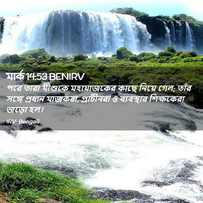 Picture 02 - মার্ক 14:53 BENIRV - পরে তারা যীশুকে - Bible Verse Picture
