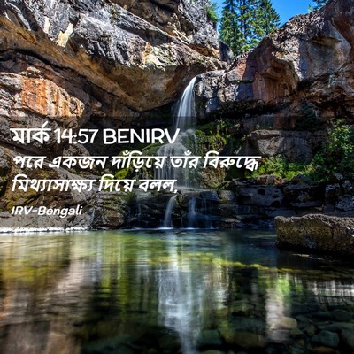 Picture 02 - মার্ক 14:57 BENIRV - পরে একজন - Bible Verse Picture