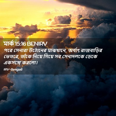 Picture 02 - মার্ক 15:16 BENIRV - পরে সেনারা উঠোনের - Bible Verse Picture