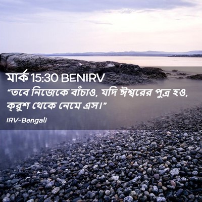 Picture 02 - মার্ক 15:30 BENIRV - “তবে নিজেকে - Bible Verse Picture