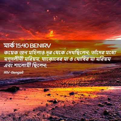 Picture 02 - মার্ক 15:40 BENIRV - কয়েক জন মহিলাও - Bible Verse Picture