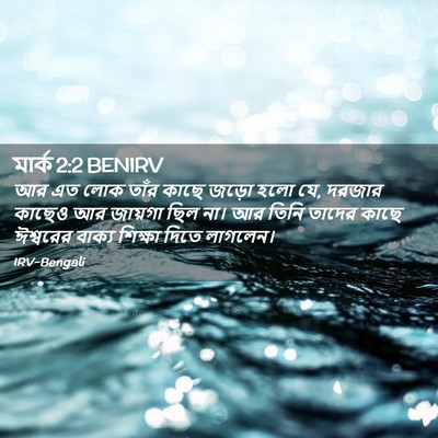 Picture 02 - মার্ক 2:2 BENIRV - আর এত লোক তাঁর কাছে - Bible Verse Picture