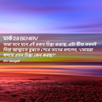 Picture 02 - মার্ক 2:8 BENIRV - তারা মনে মনে এই রকম - Bible Verse Picture