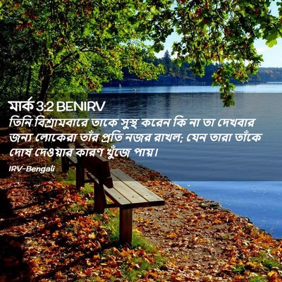 Picture 02 - মার্ক 3:2 BENIRV - তিনি বিশ্রামবারে - Bible Verse Picture