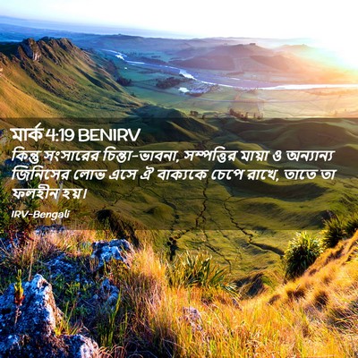 Picture 02 - মার্ক 4:19 BENIRV - কিন্তু সংসারের - Bible Verse Picture