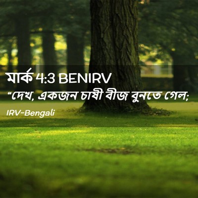 Picture 02 - মার্ক 4:3 BENIRV - “দেখ, একজন চাষী বীজ - Bible Verse Picture