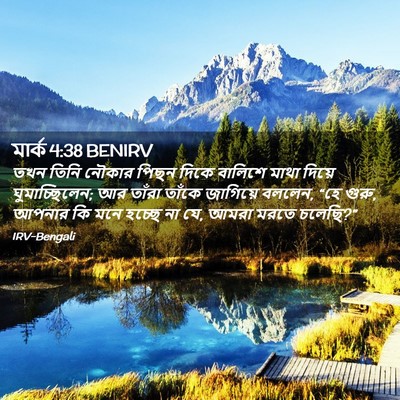 Picture 02 - মার্ক 4:38 BENIRV - তখন তিনি নৌকার - Bible Verse Picture