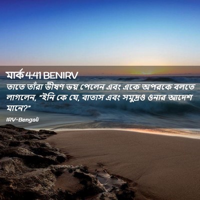 Picture 02 - মার্ক 4:41 BENIRV - তাতে তাঁরা ভীষণ - Bible Verse Picture