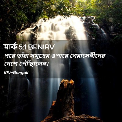 Picture 02 - মার্ক 5:1 BENIRV - পরে তাঁরা - Bible Verse Picture