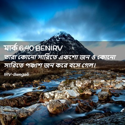 Picture 02 - মার্ক 6:40 BENIRV - তারা কোনো সারিতে - Bible Verse Picture