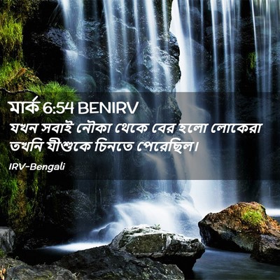 Picture 02 - মার্ক 6:54 BENIRV - যখন সবাই নৌকা থেকে - Bible Verse Picture