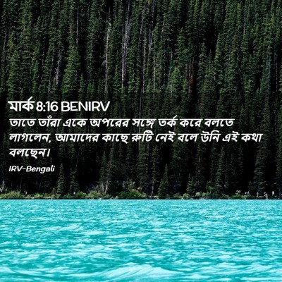 Picture 02 - মার্ক 8:16 BENIRV - তাতে তাঁরা একে - Bible Verse Picture