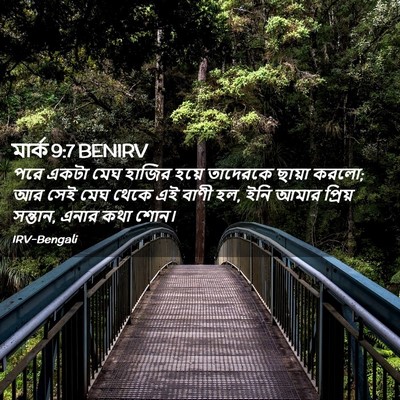 Picture 02 - মার্ক 9:7 BENIRV - পরে একটা মেঘ হাজির - Bible Verse Picture