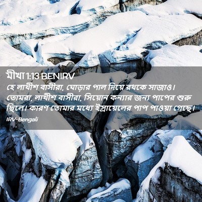 Picture 02 - মীখা 1:13 BENIRV - হে লাখীশ বাসীরা, - Bible Verse Picture