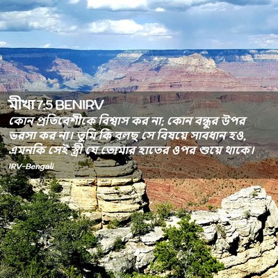 Picture 02 - মীখা 7:5 BENIRV - কোন প্রতিবেশীকে - Bible Verse Picture