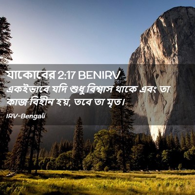Picture 02 - যাকোবের 2:17 BENIRV - একইভাবে যদি শুধু - Bible Verse Picture