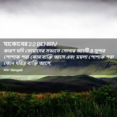 Picture 02 - যাকোবের 2:2 BENIRV - কারণ যদি তোমাদের - Bible Verse Picture