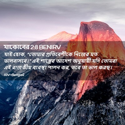 Picture 02 - যাকোবের 2:8 BENIRV - যাই হোক, “তোমার - Bible Verse Picture